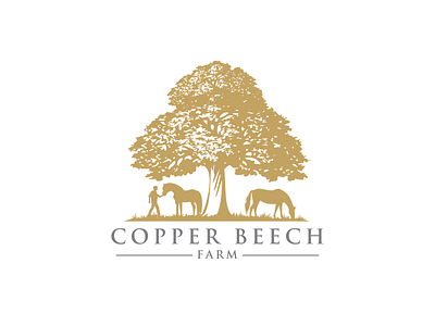 farm cooper bech farm farmer farmers market farming fashion food horse logo ranch redesign tree vector