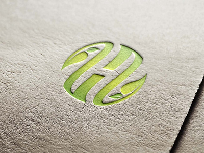 h logo leaf