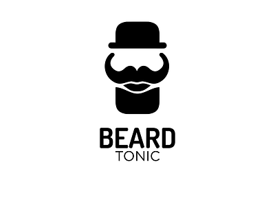 Beard tonic design icon logo modern art vector
