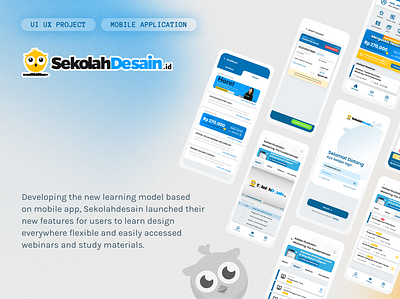 Sekolah Desain E-learning Mobile Android Application android app mobile app study app ui ux user experience user interface