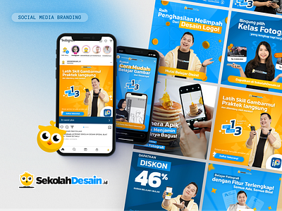 Sekolahdesain.id Social Media Design(Advertisements) branding design digital imaging graphic design instagram feeds photoshop social media design