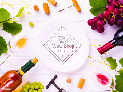 Natural grapes for wine on table Free Psd beverage horizontal mock up glass mockup table wine shop natural product plate up concept winery corkscrew stopper