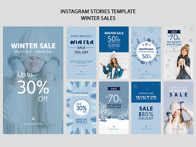 Instagram stories template with sale Free Psd