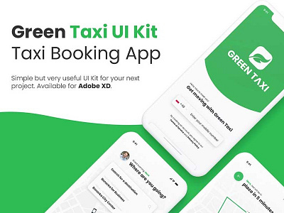 Car Booking App is Adobe XD app xdadobe xdios appandriod app booking cartaxi green