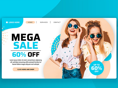 Sale landing page template Free Vector