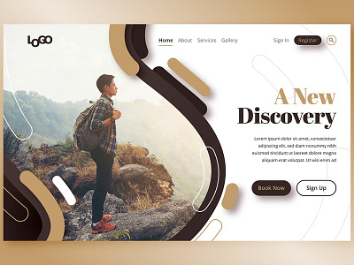 Travel landing page with photo landing page