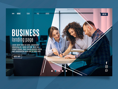 Teamwork business landing page template