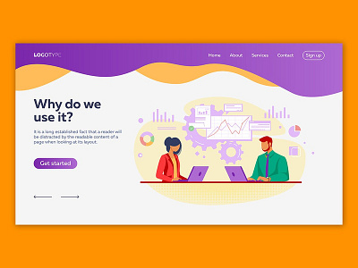 couple professional group analysis landing page tamplate