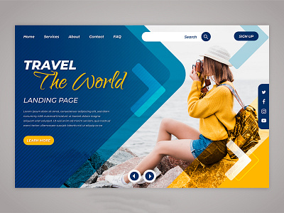 My travel the world landing page template