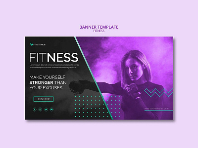 Fitness concept banner template