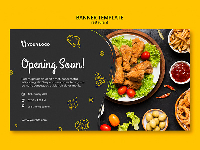 Restaurant Banner template template