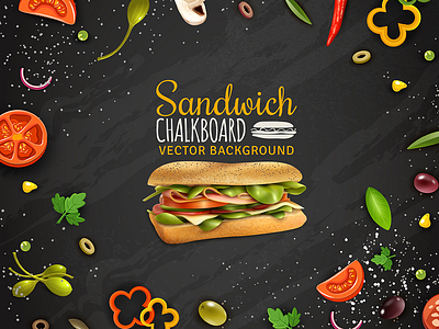 Sandwich Chalkbox vector design