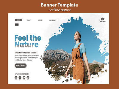 Feel the nature banner template Free nature