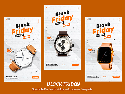 Black friday special offer social media banner template