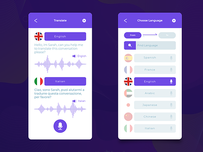 Voice Translate App Design app app redesign google google translate redesign translate translate app voice voice translate app