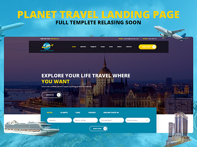 Trevel Trip booking concept Landing Page app booking cruise flight home page landing page photoshop slider travel trip