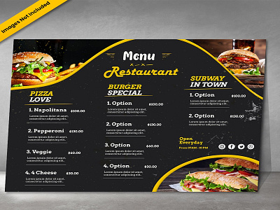 Menu Concept  For New Fast Food Restaurants