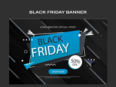 Flat geometric black friday background