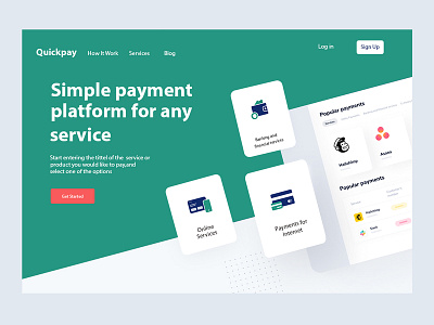 Payment Platform For Any Service paymentservicessliderweb photoshop ui design