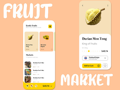 New Fruit Market Concept Ecommerce concept andriodphotoshopfruit market appecommercefruitmarketxdios