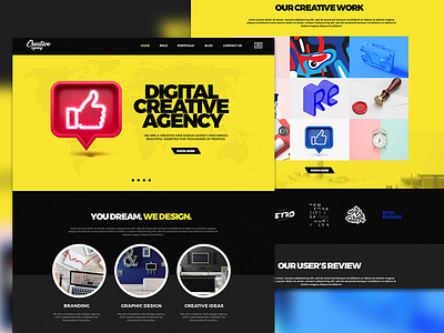 new creative agency web template for new creativity creative photoshopwebsite templatesbanner web