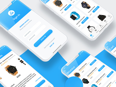 Ecommerce iOS UI Design For iPhone X PSD