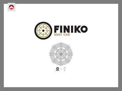 FINIKO Rent Car brand identity rent car simple wheel