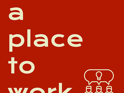 A place to work design icon podcast art thumbnail design