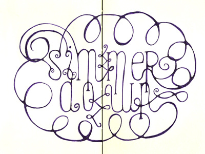 Simmer Down illustration lettering moleskine typography