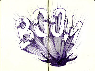 BOOM illustration lettering moleskine typography