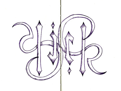 Slick illustration lettering moleskine typography
