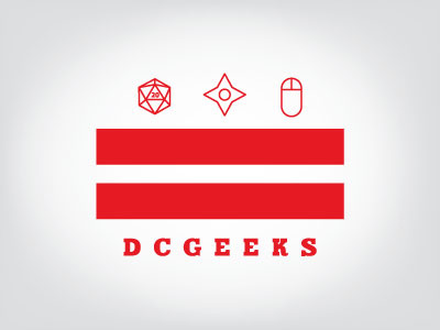 DC Geeks illustration logo logo design