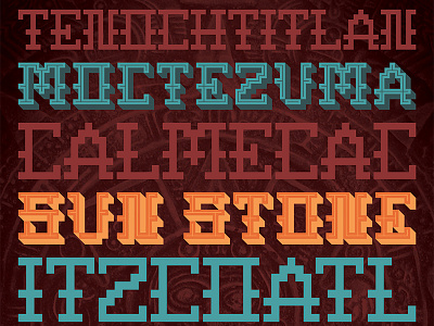 Aztlan aztlan letters type design typeface