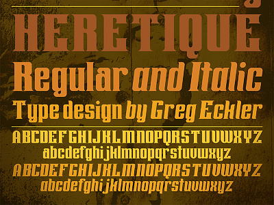 Heretique heretique letters type design typeface
