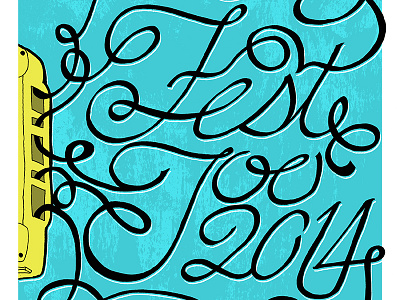 Fest Too 2014 Poster illustration lettering print typography