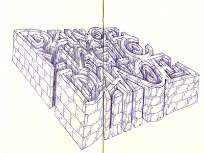 Dance Magic Dance illustration lettering moleskine typography