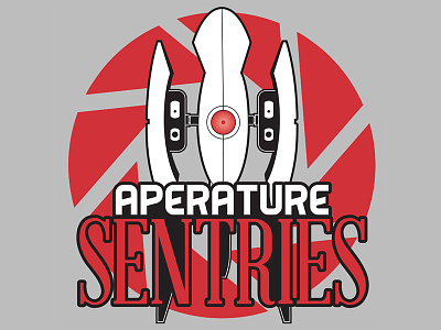 Aperature Sentries illustration logo portal