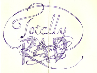 Totally Rad illustration lettering moleskine typography