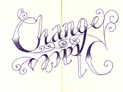 Change Places illustration lettering moleskine typography