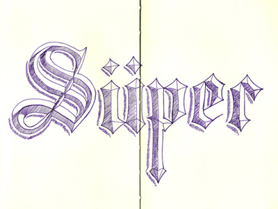 Super illustration lettering moleskine typography