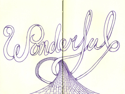 Wonderful illustration lettering moleskine typography