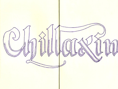 Chillaxin illustration lettering moleskine typography