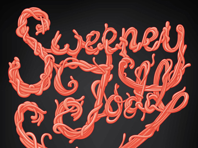 Sweeney Meat Vector illustration lettering sweeney todd typography