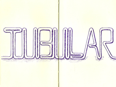Tubular illustration lettering moleskine typography