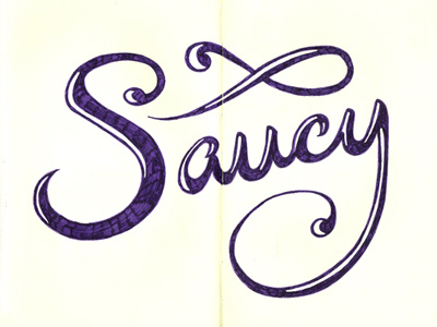 Saucy illustration lettering moleskine typography