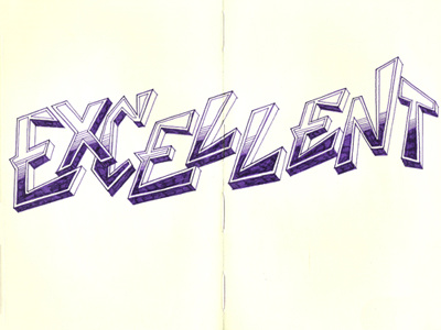 Excellent illustration lettering moleskine typography
