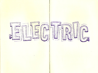 Electric illustration lettering moleskine typography