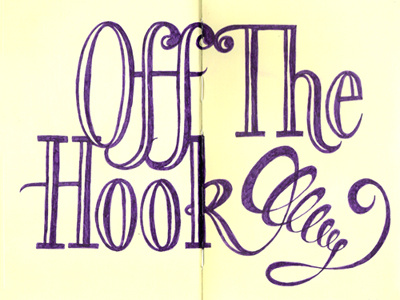 Off The Hook illustration lettering moleskine typography