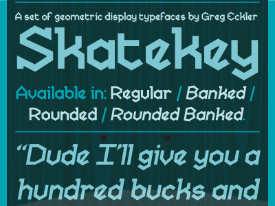 Skatekey Detail font font design skatekey typeface