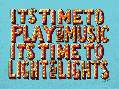 Its Time To Play The Music bristol illustration lettering micron muppets typography